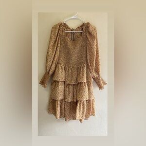 Yellow flowy dress, size XL